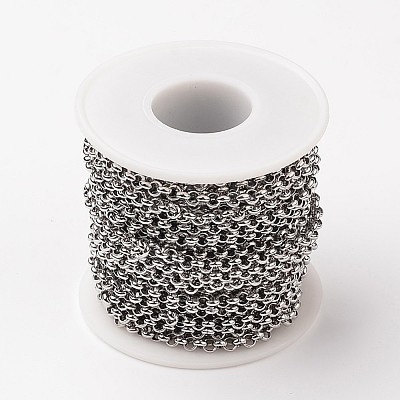 Tarnish Resistant 304 Stainless Steel Rolo Chains CHS-L015-50-1