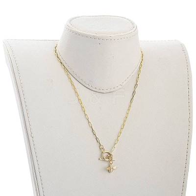 Brass Pendant Necklaces X-NJEW-JN03060-1