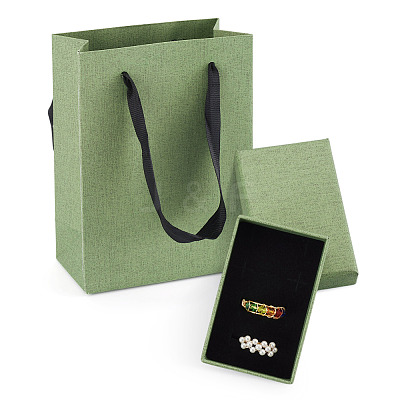 4Pcs Rectangle Paper Jewelry Display Cases CON-TA0001-39B-01-1