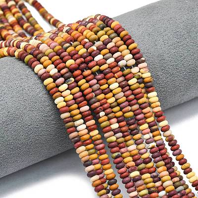 Natural Mookaite Beads Strands G-P575-A11-4x2mm-1