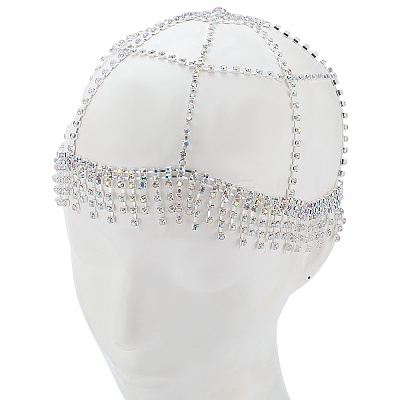 Alloy Rhinestone Mesh Headbands OHAR-WH20005-32P-1