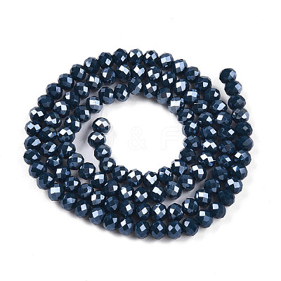 Electroplate Glass Beads Strands EGLA-A044-P4mm-A16-1