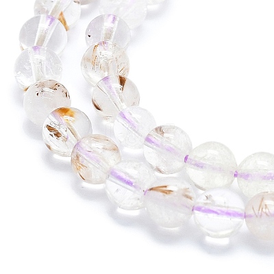 Natural Rutilated Quartz Beads Strands G-K245-A04-02-1