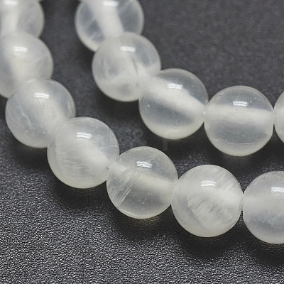 Natural Selenite Beads Strands X-G-G792-24B-1