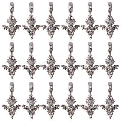 36Pcs Alloy European Dangle Charms MPDL-CA0001-06B-1