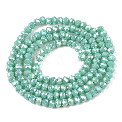 Electroplate Glass Beads Strands EGLA-A044-P2mm-B14-1