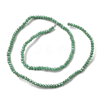 Faceted Rondelle Full Rainbow Plated Electroplate Glass Beads Strands EGLA-M004-2mm-A15-1
