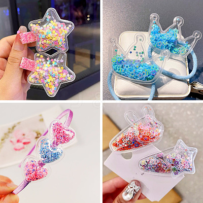 40Pcs 20 Style Crown/Star/Heart/Bowknot Plastic Cabochons KY-TA0001-27-1