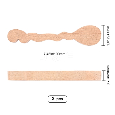 Unfinished Beech Wood Blank Spoon WOOD-WH0108-72-1