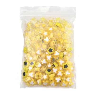 200Pcs 6 Styles Transparent & Opaque Acrylic Beads TACR-FS0001-54G-1