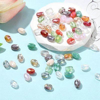 60Pcs 3 Colors Electroplate Glass Beads EGLA-YW0005-47-1