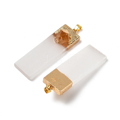 Natural Citrine & Selenite Big Pendants G-H084-09G-04-1