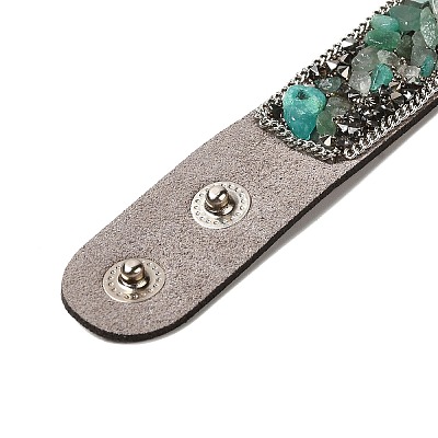 Faux Suede Snap Cord Bracelet BJEW-F428-02-1