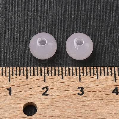 Imitation Jade Acrylic Beads X-SACR-S188-08mm-09-1