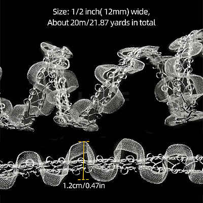 Polyester Lace Trim for Curtain OCOR-K007-10A-01-1