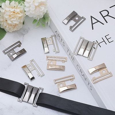 6 Pairs 3 Colors Alloy Interlocking Clasps FIND-CA0009-21-1