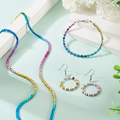 2 Strands Gradient Color Electroplated Synthetic Non-magnetic Hematite Beads Strands G-TA0002-86A-1