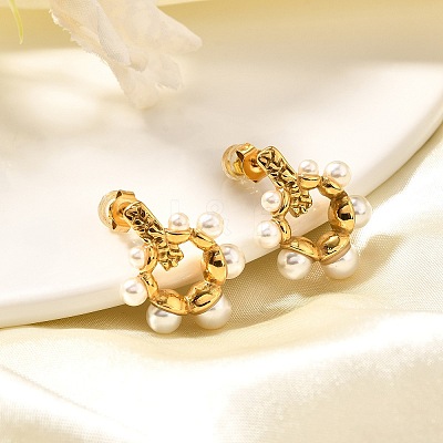 304 Stainless Steel Stud Earrings EJEW-A123-01B-G-1