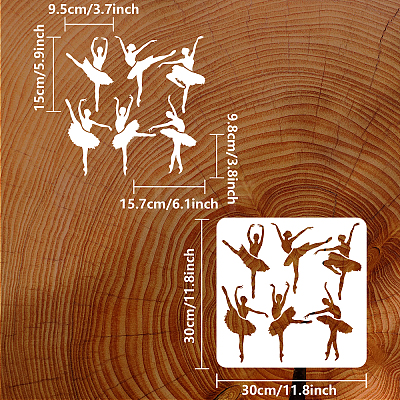 PET Hollow Out Drawing Painting Stencils DIY-WH0391-0560-1