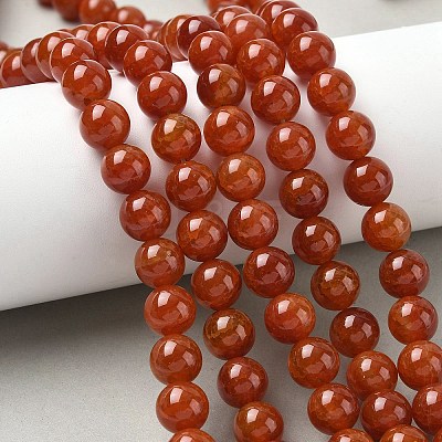 Natural Crackle Agate Beads Strands G-I394-B15-10mm-1