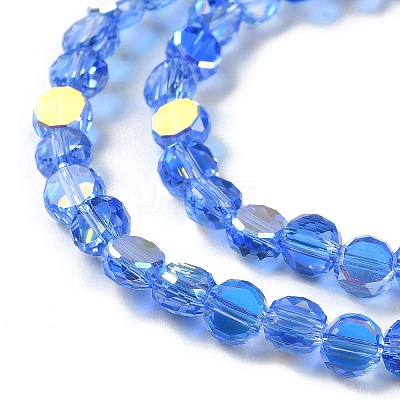 Transparent Electroplate Glass Beads Strands GLAA-Q099-I01-06-1