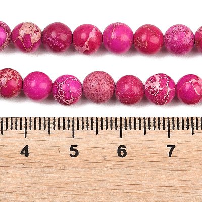 Natural Imperial Jasper Beads Strands G-I122-6mm-17-1