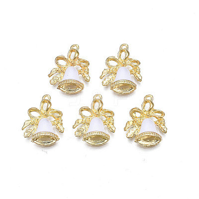 Rack Plating Alloy Enamel Pendants X-ENAM-N055-128-1