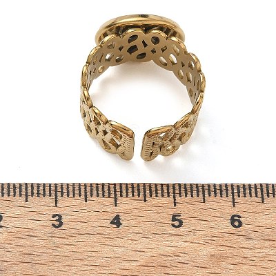 304 Stainless Steel Cuff Ring Components SA-CBA37BC-14D-G-1