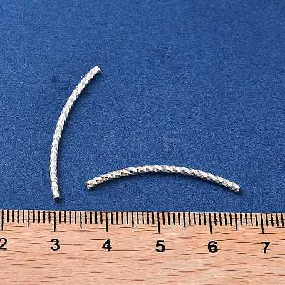 925 Sterling Silver Curved Tube Beads STER-H112-07A-1