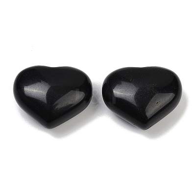 Heart Natural Obsidian Palm Stones G-C186-02I-1