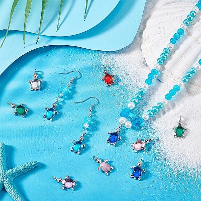 32Pcs 8 Colors Alloy Pendants FIND-PH0021-93-1