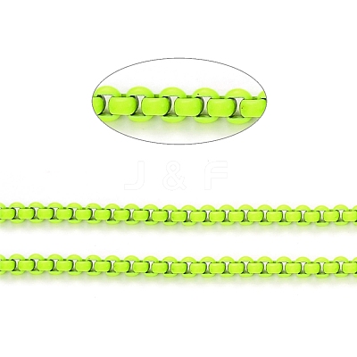 Spray Painted 304 Stainless Steel Box Chains CHS-L027-01-1