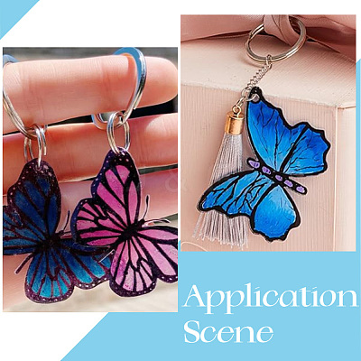 30Pcs Transparent Acrylic Pendants OACR-SC0002-30B-1