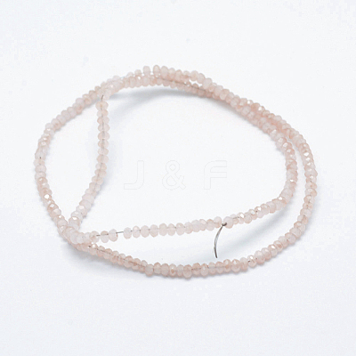 Electroplate Glass Beads Strands X-EGLA-J144-HR-C07-1