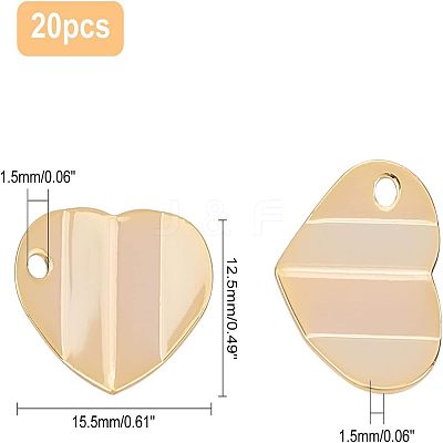 20Pcs Brass Charms KK-FH0002-52-1