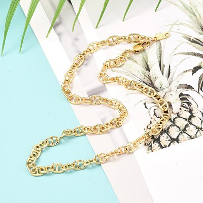 Brass Mariner Link Chains Necklaces X-NJEW-JN03718-1