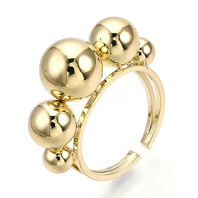 Brass Open Cuff Ring RJEW-Q778-37G-1
