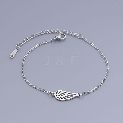 Tarnish Resistant 201 Stainless Steel Link Bracelets BJEW-T011-JN496-1-1