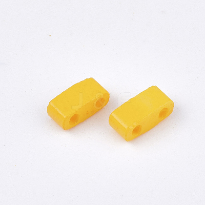 2-Hole Baking Paint Glass Seed Beads SEED-S023-17B-06-1