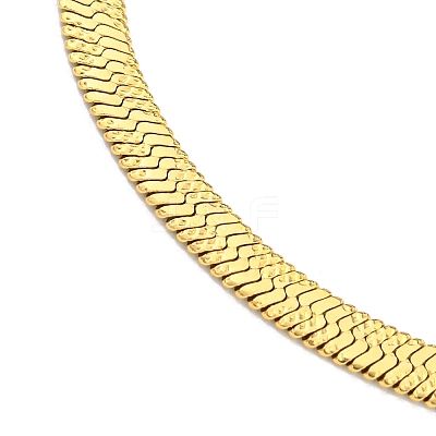Ion Plating(IP) 304 Stainless Steel Herringbone Chain Bracelets for Women BJEW-A017-01G-1