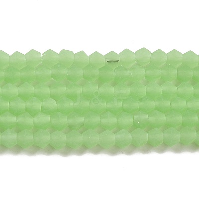 Imitation Jade Frosted Glass Bead Strands GLAA-F029-JM4mm-B01-1