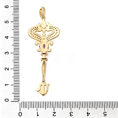Brass Micro Pave Cubic Zirconia Big Pendants X1-KK-B147-04G-01-1