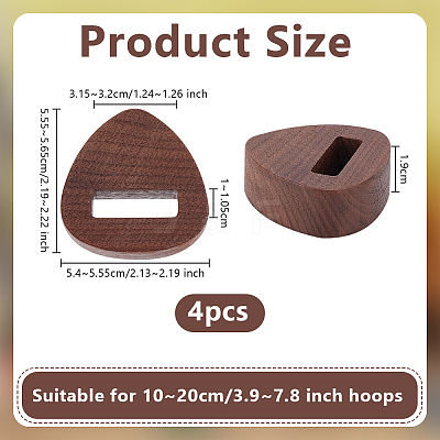 Triangle Wood Embroidery Hoop Easels TOOL-WH0127-50B-1