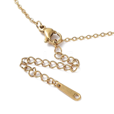 201 Stainless Steel Hollow Ghost Pendant Necklace with Cable Chains NJEW-Q317-08G-1