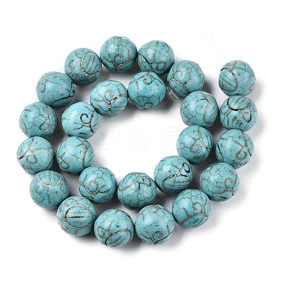 Synthetic Turquoise Beads Strands UNKW-T001-01B-1