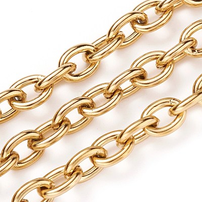 3.28 Feet Ion Plating(IP) 304 Stainless Steel Cable Chains X-CHS-O008-03G-1