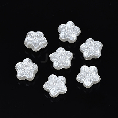 ABS Plastic Imitation Pearl Beads OACR-N008-152-1