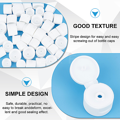 48Pcs 3 Styles Plastic Bottle Caps FIND-OC0003-67B-1