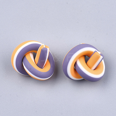 Handmade Polymer Clay Beads X-CLAY-S092-14B-1
