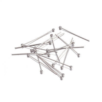 Tarnish Resistant 304 Stainless Steel Ball Head Pins STAS-O105-04-0.6x25mm-1